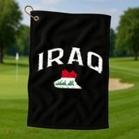 Iraq Flag Throwback Sport Souvenir Golf Towel thumb 1