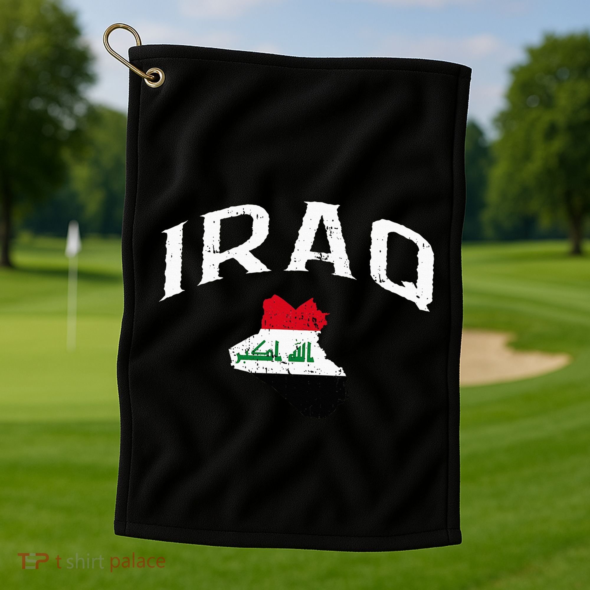 Iraq Flag Throwback Sport Souvenir Golf Towel