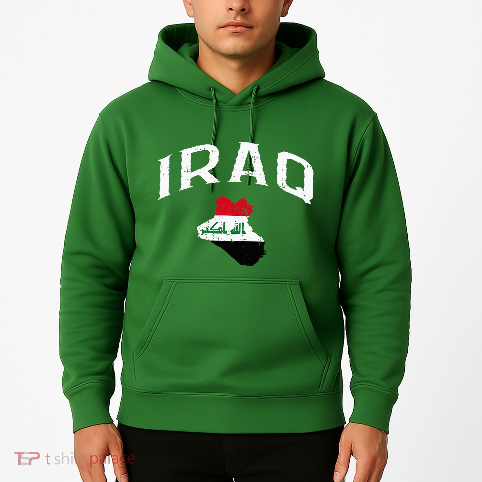 Iraq Flag Throwback Sport Souvenir Hoodie