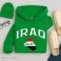 Iraq Flag Throwback Sport Souvenir Hoodie thumb 4