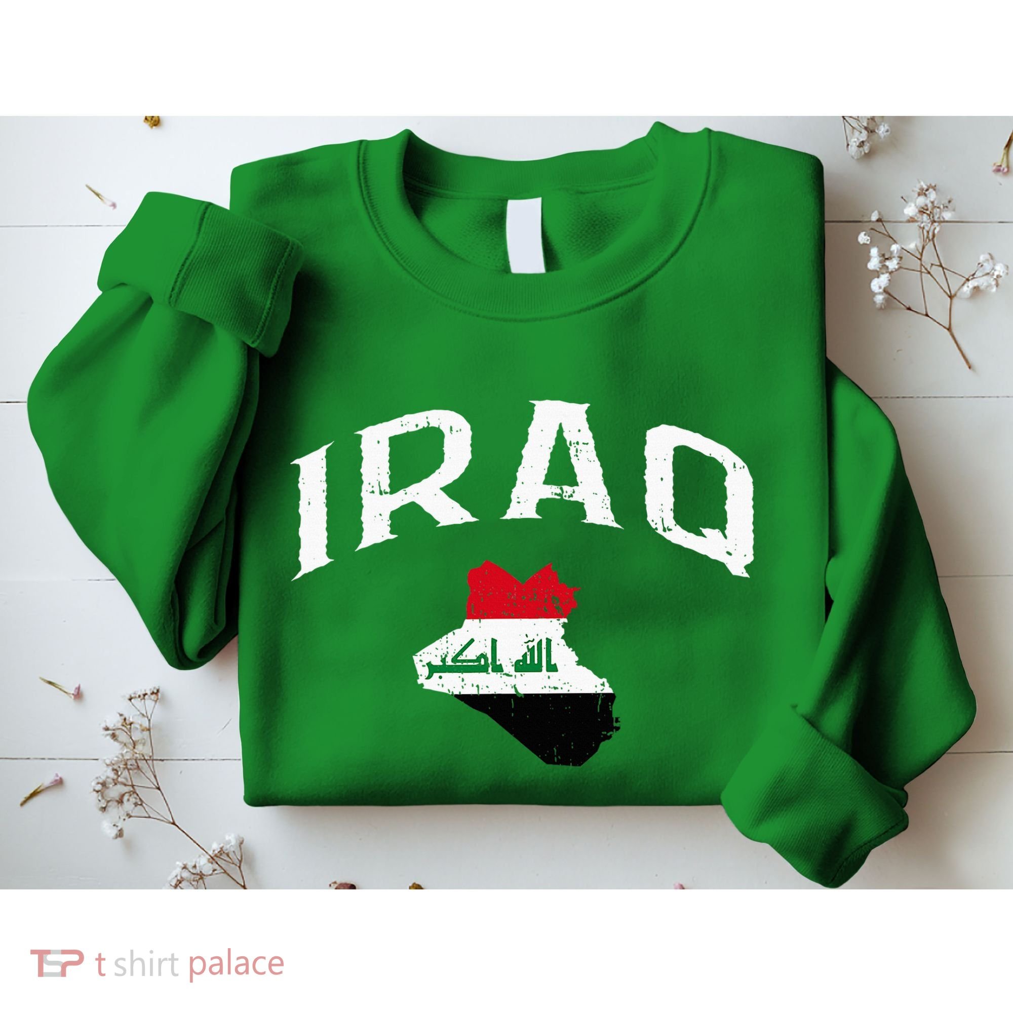 Iraq Flag Throwback Sport Souvenir Sweatshirt