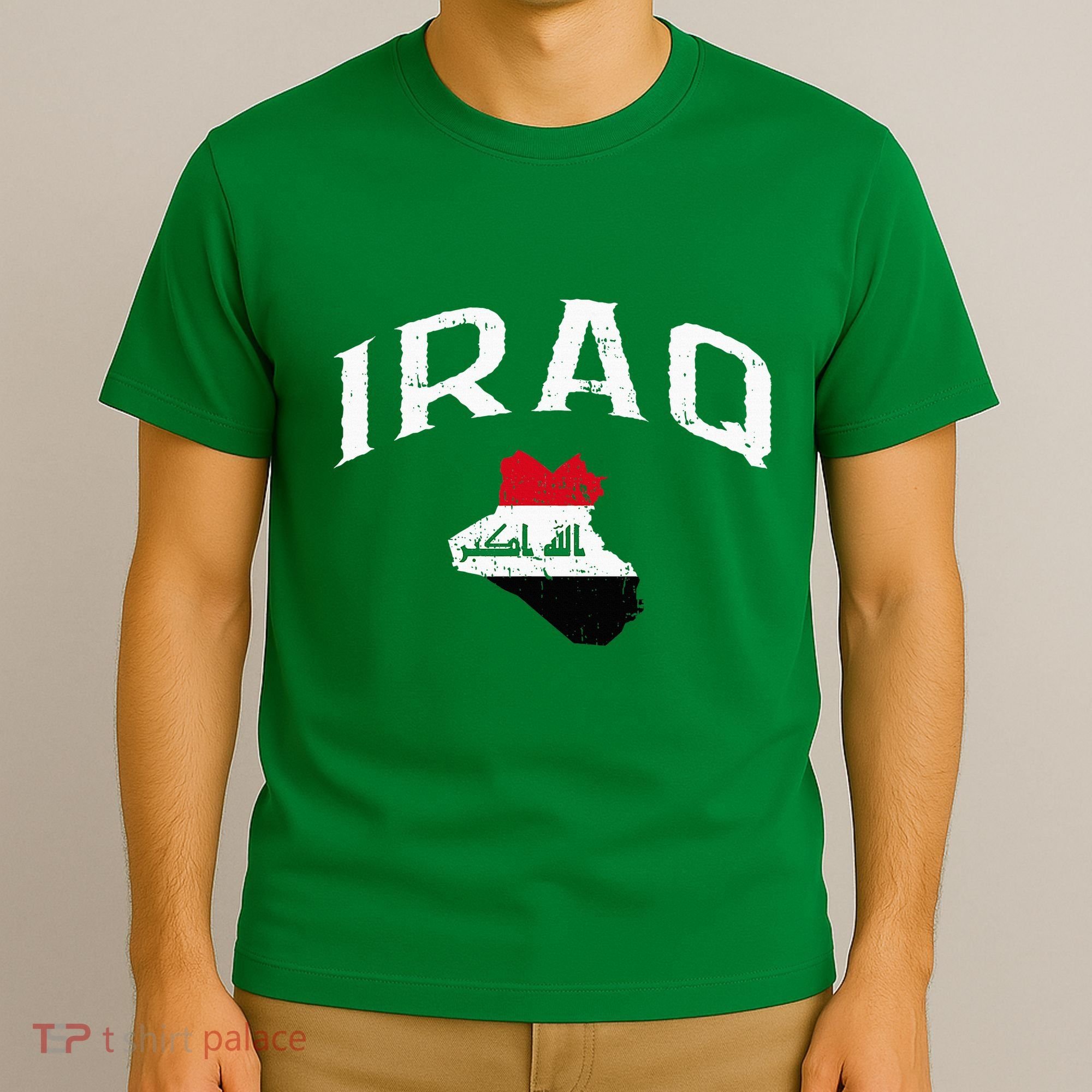 Iraq Flag Throwback Sport Souvenir T-Shirt