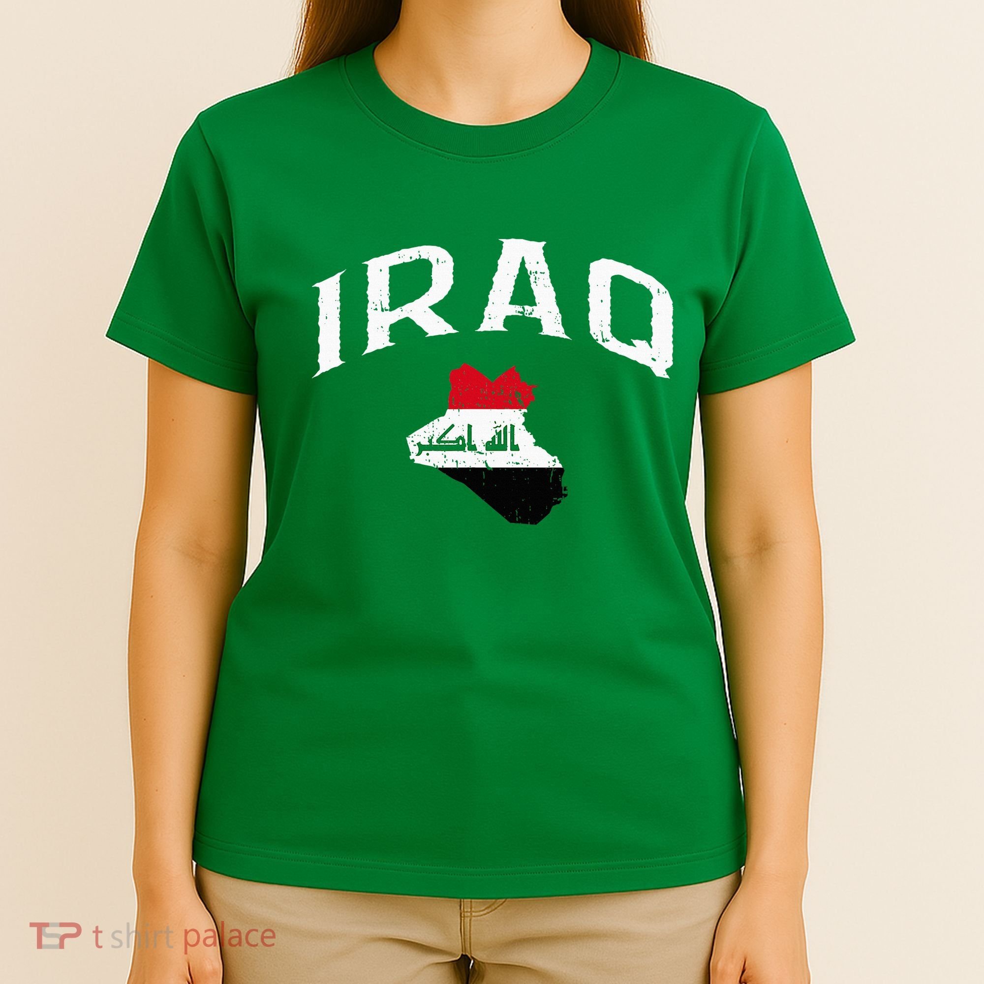 Iraq Flag Throwback Sport Souvenir T-Shirt