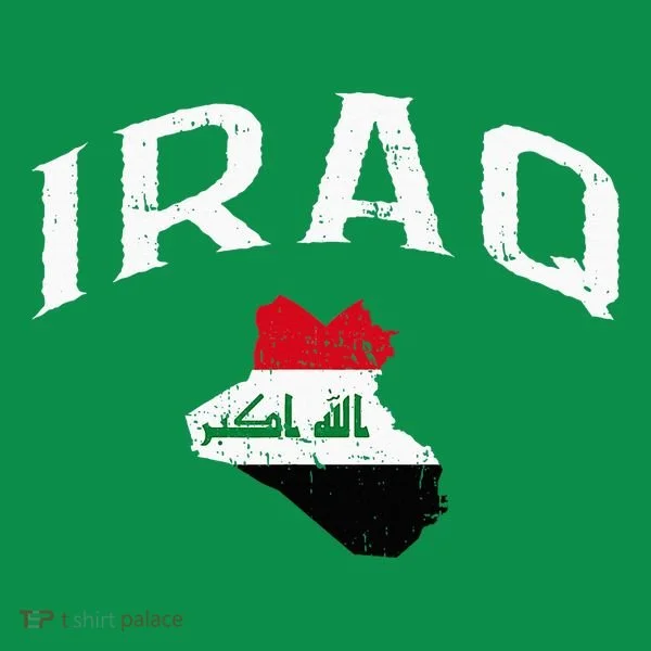 Iraq Flag Throwback Sport Souvenir Button