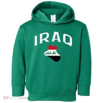 Iraq Flag Throwback Sport Souvenir Toddler Hoodie