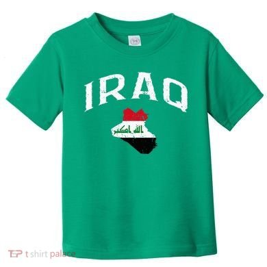 Iraq Flag Throwback Sport Souvenir Toddler T-Shirt