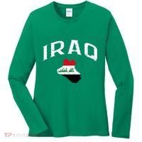 Iraq Flag Throwback Sport Souvenir Women's Long Sleeve Shirt thumb 0