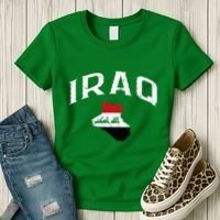 Iraq Flag Throwback Sport Souvenir Women's T-Shirt thumb 3