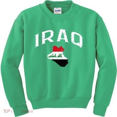 Iraq Flag Throwback Sport Souvenir Kids Sweatshirt