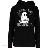 I Found This Humerus Halloween Womens Funnel Neck Pullover Hood thumb 0