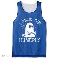 I Found This Humerus Halloween Mesh Reversible Basketball Jersey Tank thumb 0