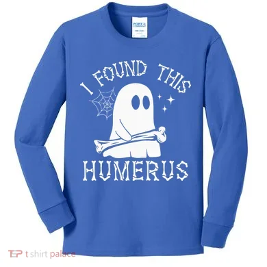 I Found This Humerus Halloween Kids Long Sleeve Shirt