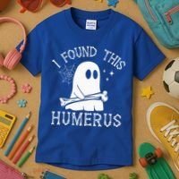 I Found This Humerus Halloween Kids T-Shirt thumb 3