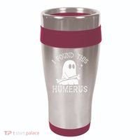 I Found This Humerus Halloween 16oz Travel Tumbler thumb 0