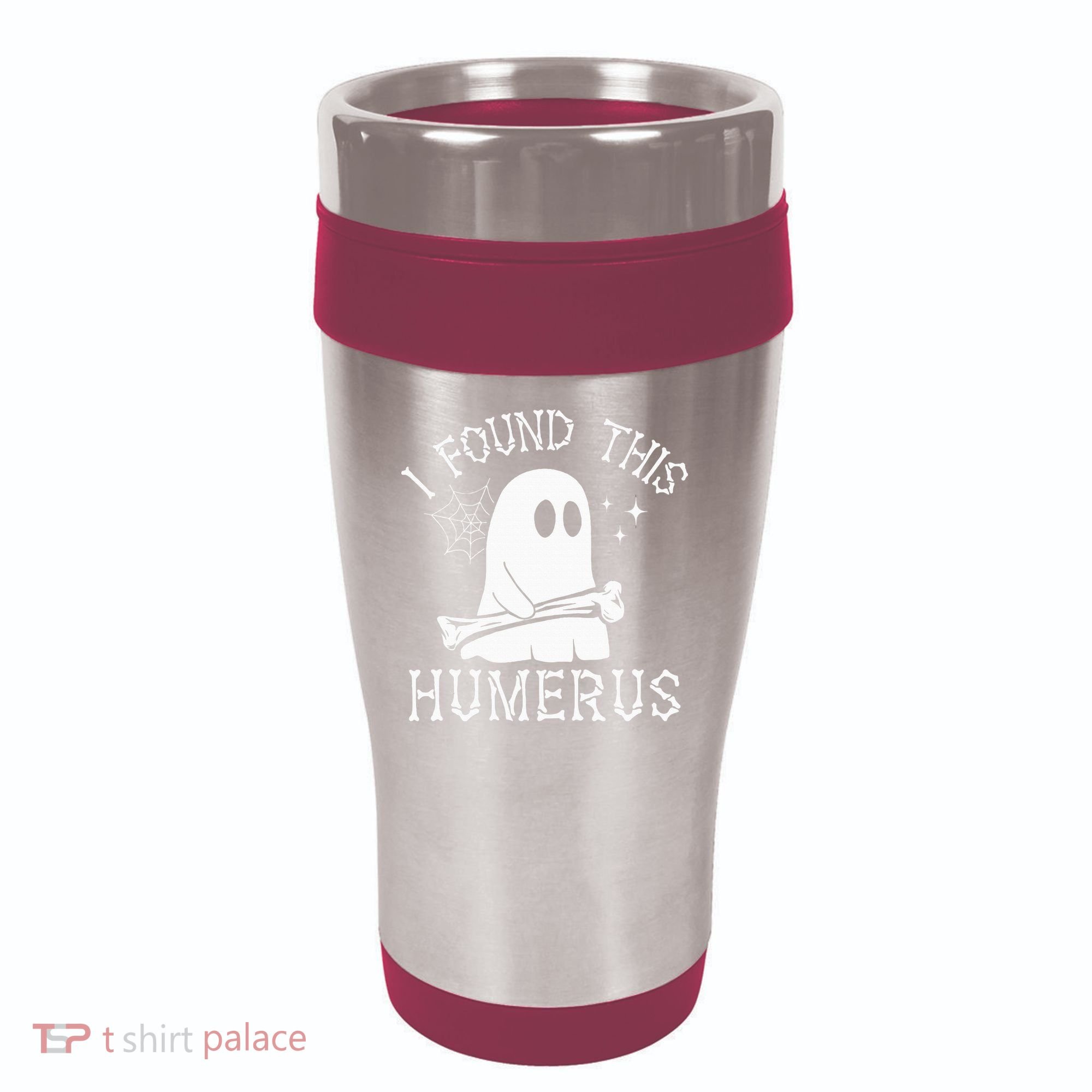 I Found This Humerus Halloween 16oz Travel Tumbler