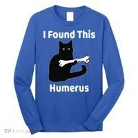 I Found This Humerus Funny Cat Lover Gift Long Sleeve Shirt thumb 0