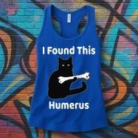 I Found This Humerus Funny Cat Lover Gift Women's Tank Top thumb 3