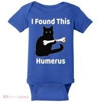I Found This Humerus Funny Cat Lover Gift Baby Bodysuit thumb 0
