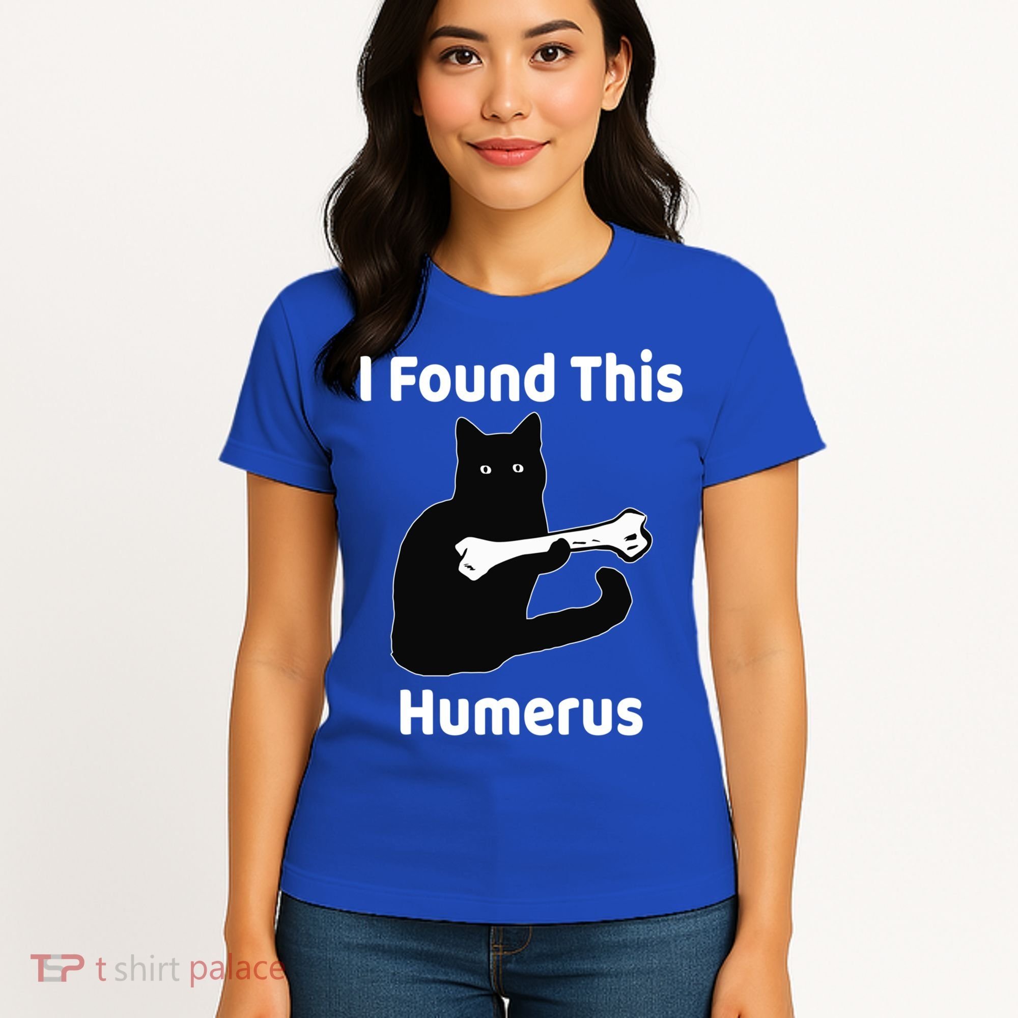 I Found This Humerus Funny Cat Lover Gift Women's T-Shirt