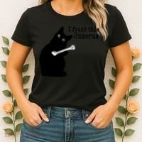 I Found This Humerus Humorous, Cat Lover Women's T-Shirt thumb 2