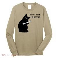 I Found This Humerus Humorous, Cat Lover Long Sleeve Shirt thumb 0