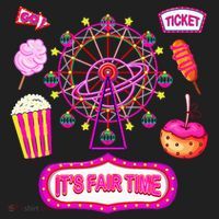 Its Fair Time Funny State Fair Ferris Wheel And Good Food Beanie thumb 2