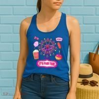 Its Fair Time Funny State Fair Ferris Wheel And Good Food Women's Tank Top thumb 2
