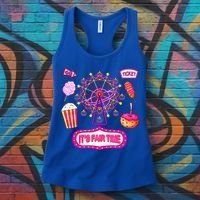 Its Fair Time Funny State Fair Ferris Wheel And Good Food Women's Tank Top thumb 3