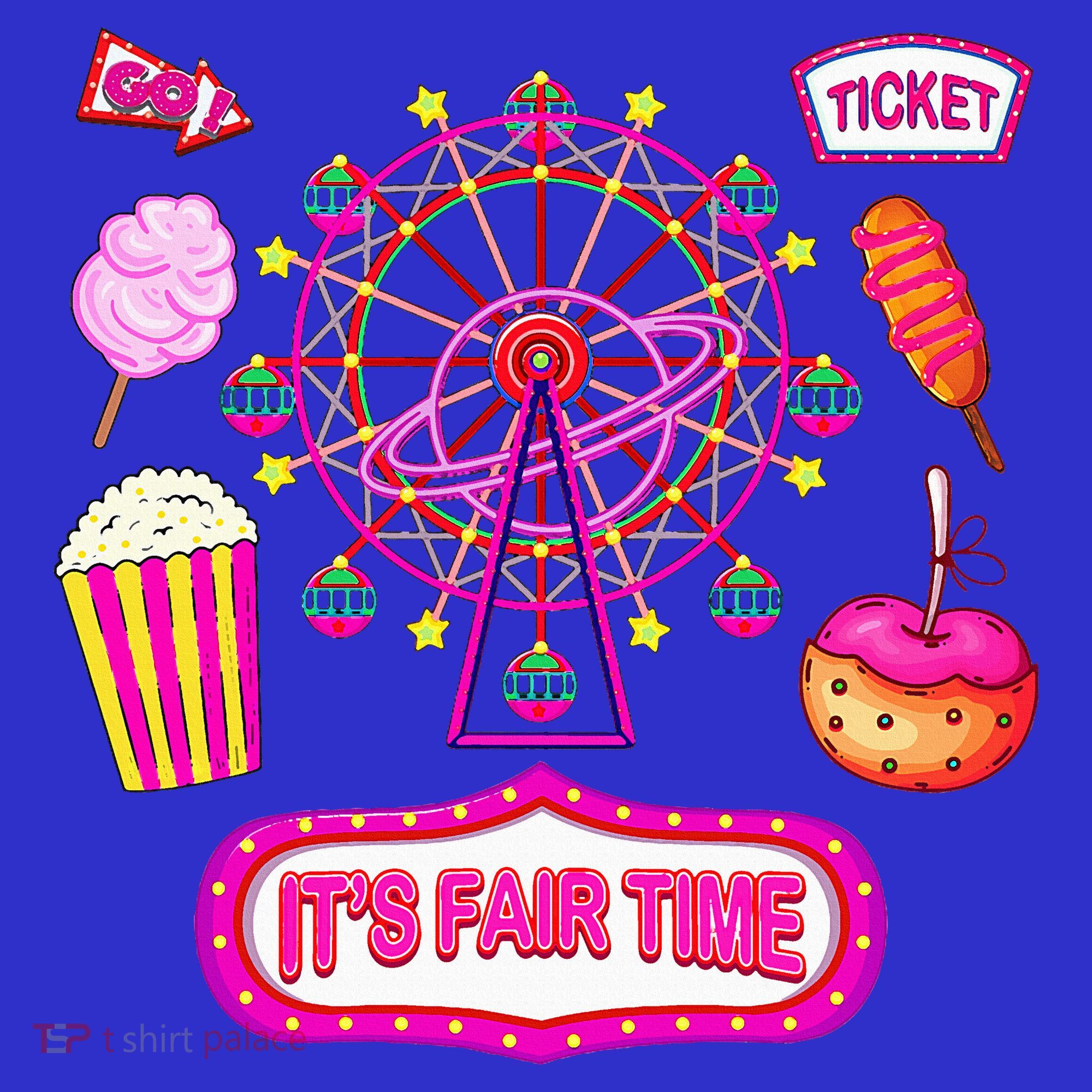 Its Fair Time Funny State Fair Ferris Wheel And Good Food Women's Tank Top