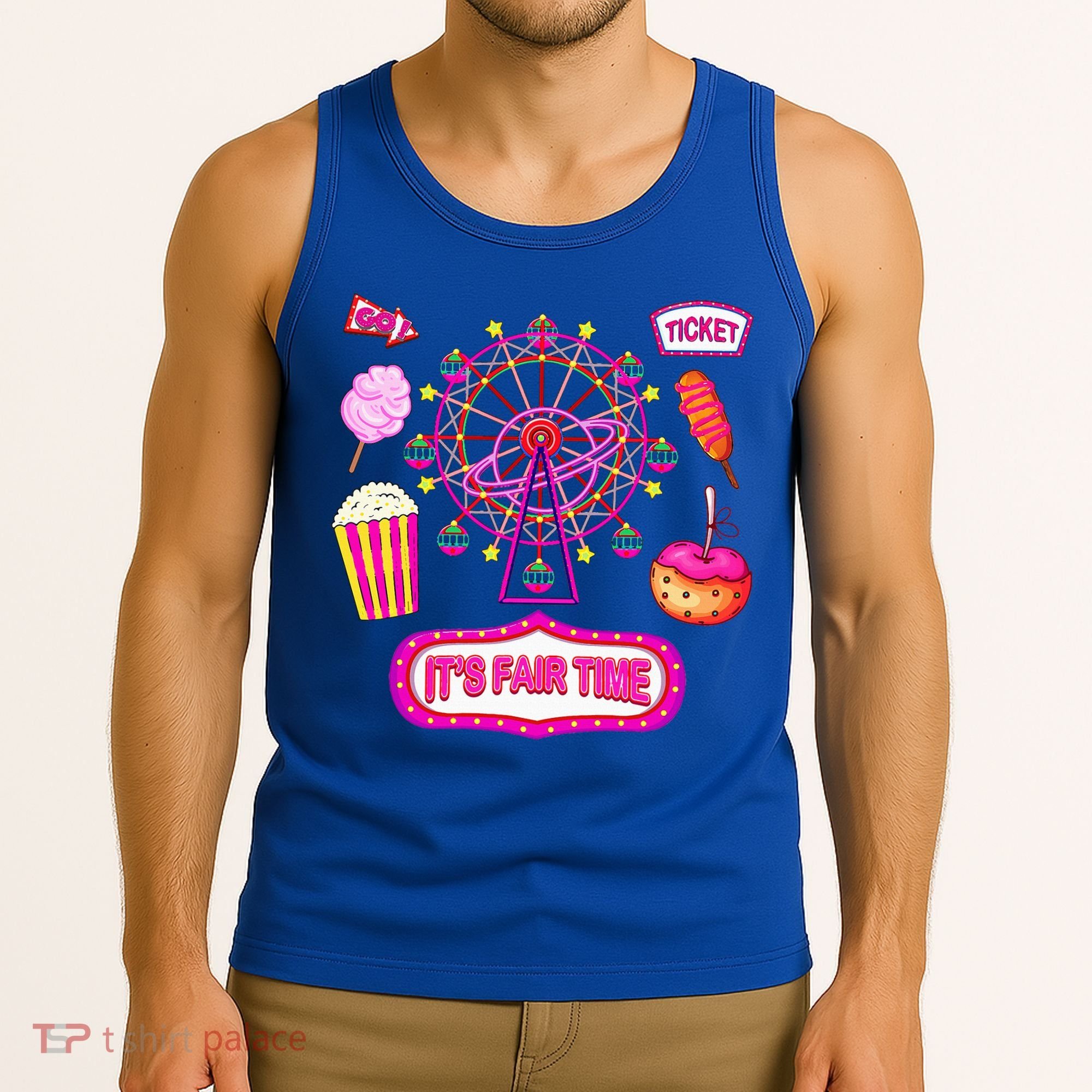 Its Fair Time Funny State Fair Ferris Wheel And Good Food Tank Top