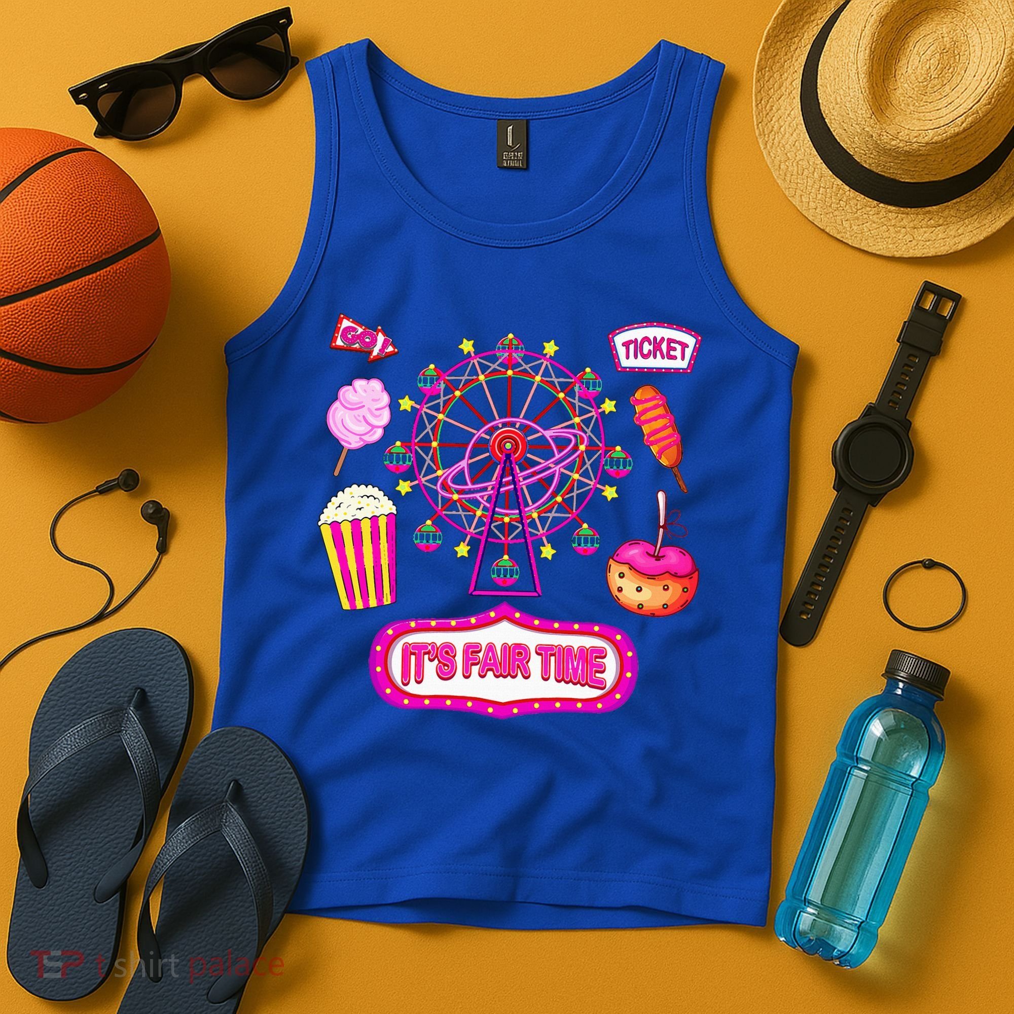 Its Fair Time Funny State Fair Ferris Wheel And Good Food Tank Top