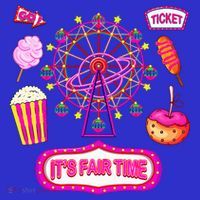Its Fair Time Funny State Fair Ferris Wheel And Good Food Visor thumb 3