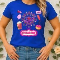 Its Fair Time Funny State Fair Ferris Wheel And Good Food Women's T-Shirt thumb 2