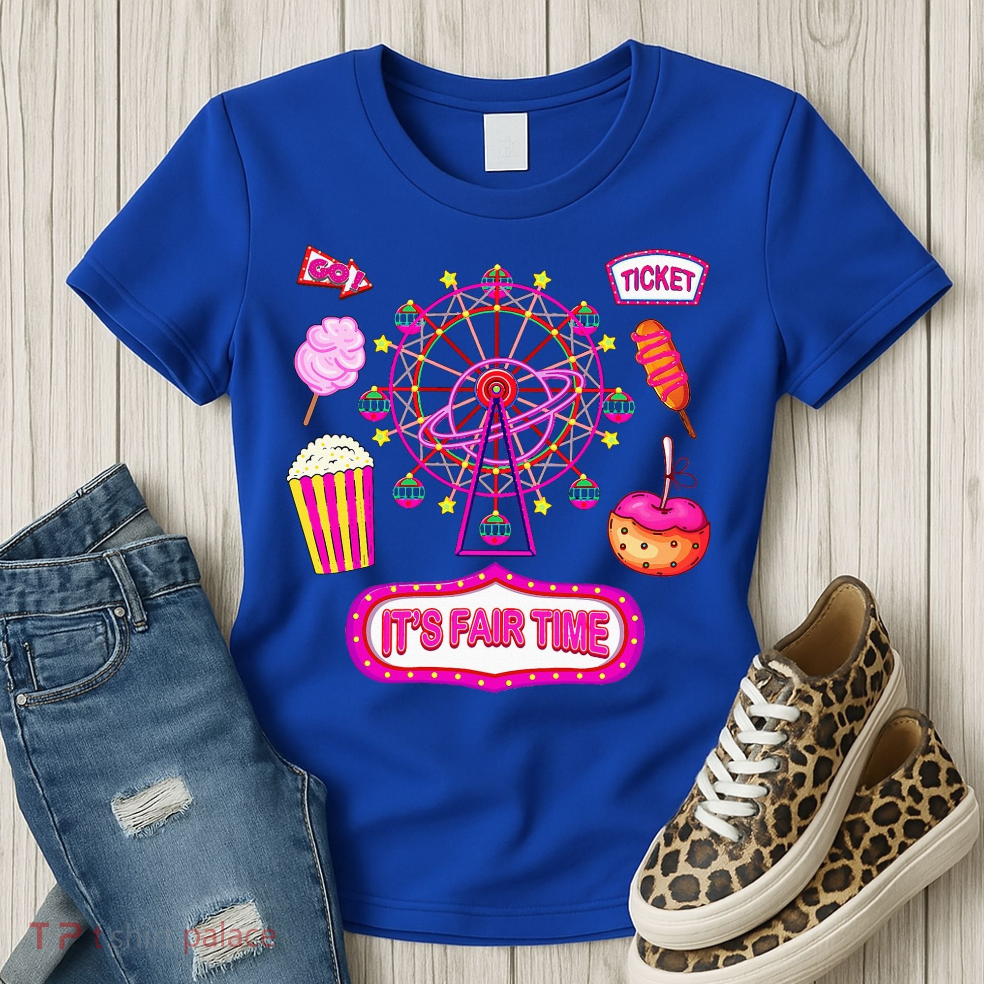 Its Fair Time Funny State Fair Ferris Wheel And Good Food Women's T-Shirt