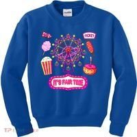 Its Fair Time Funny State Fair Ferris Wheel And Good Food Kids Sweatshirt thumb 0