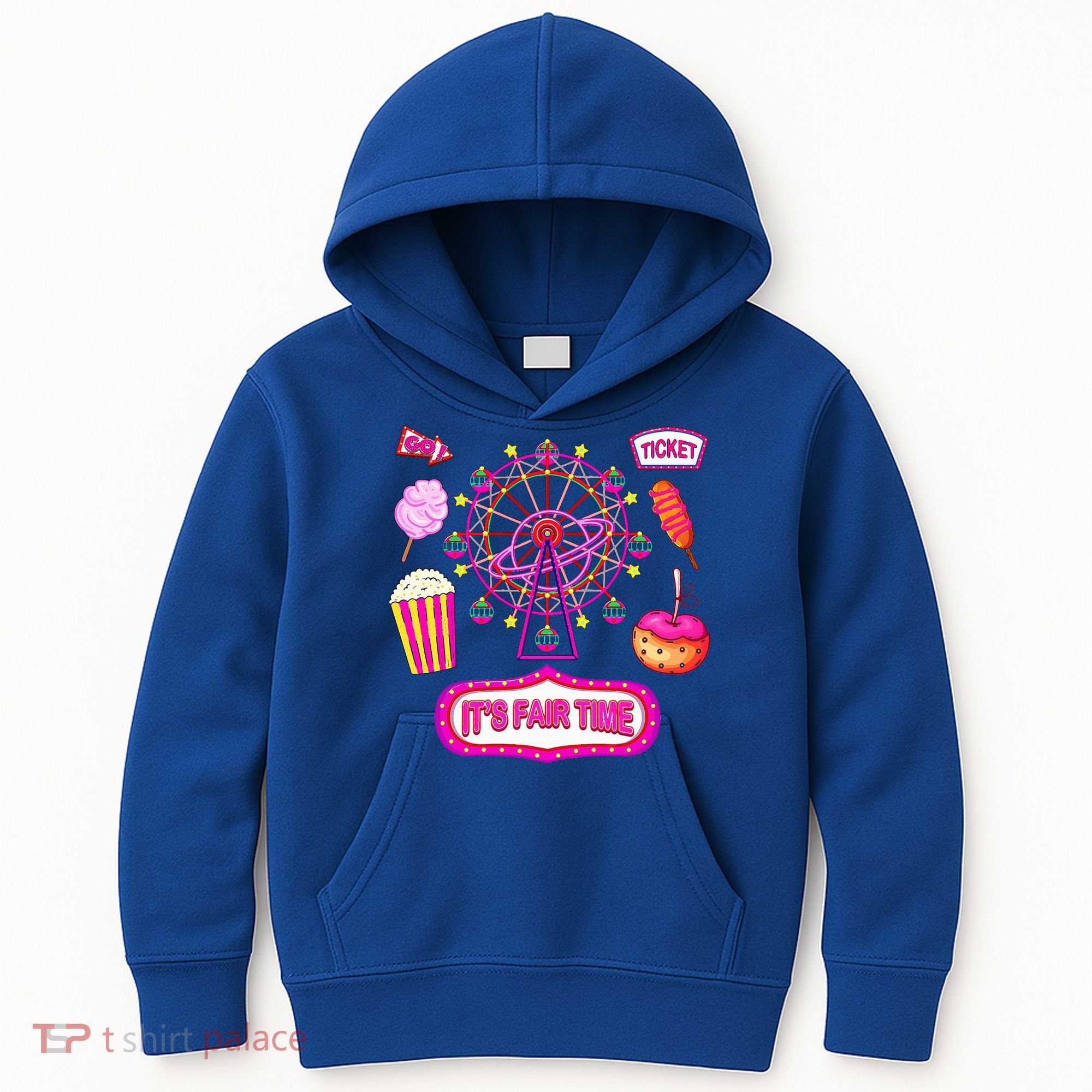 Its Fair Time Funny State Fair Ferris Wheel And Good Food Kids Hoodie