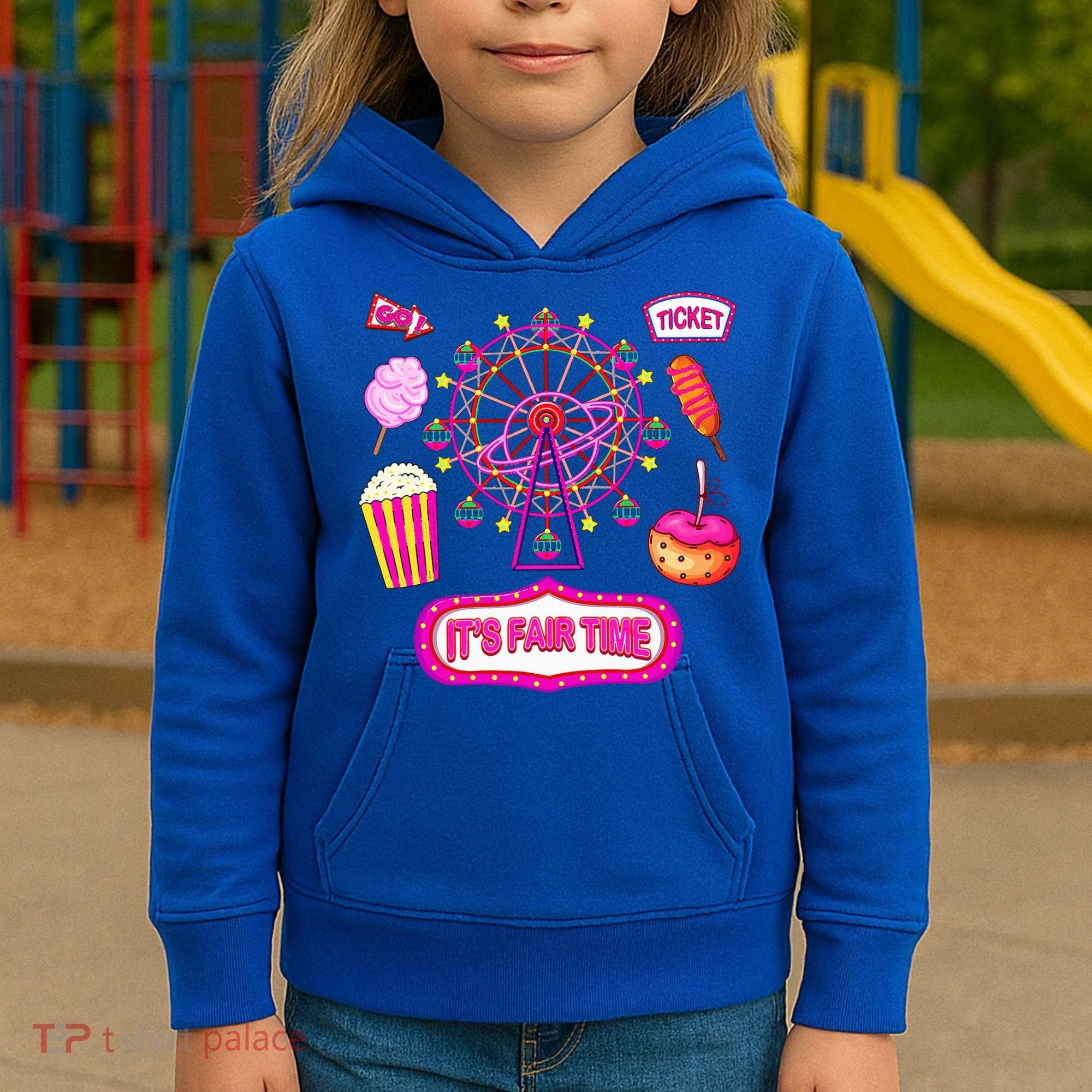 Its Fair Time Funny State Fair Ferris Wheel And Good Food Kids Hoodie