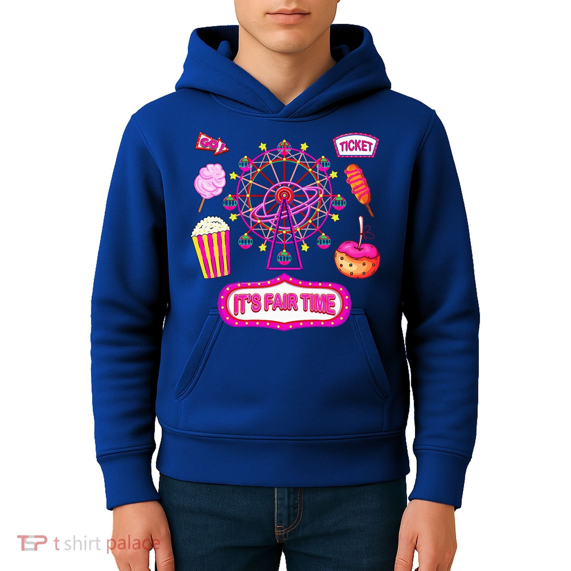 Its Fair Time Funny State Fair Ferris Wheel And Good Food Kids Hoodie