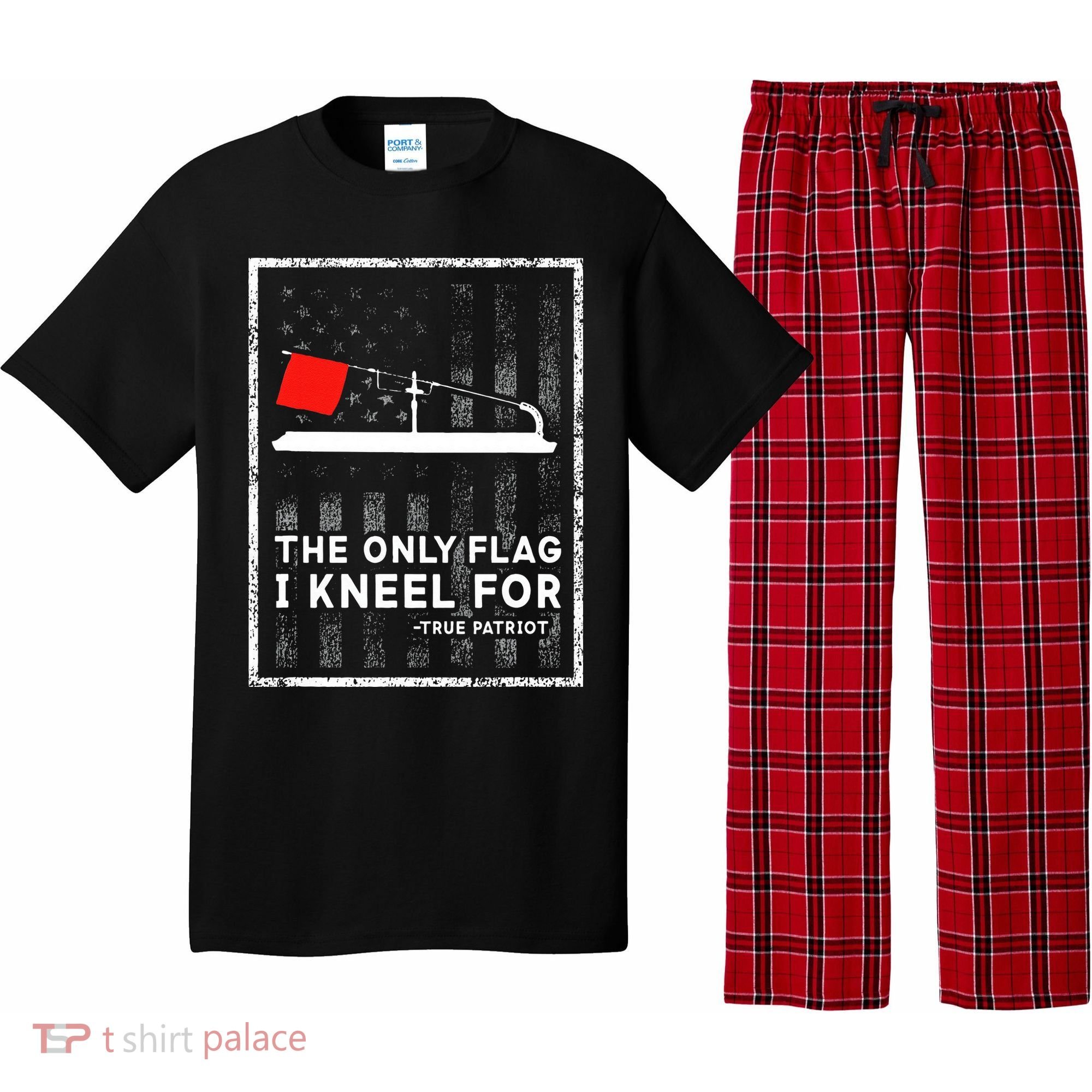 Ice Fishing Tip Up The Only Flag I Kneel For Pajama Set