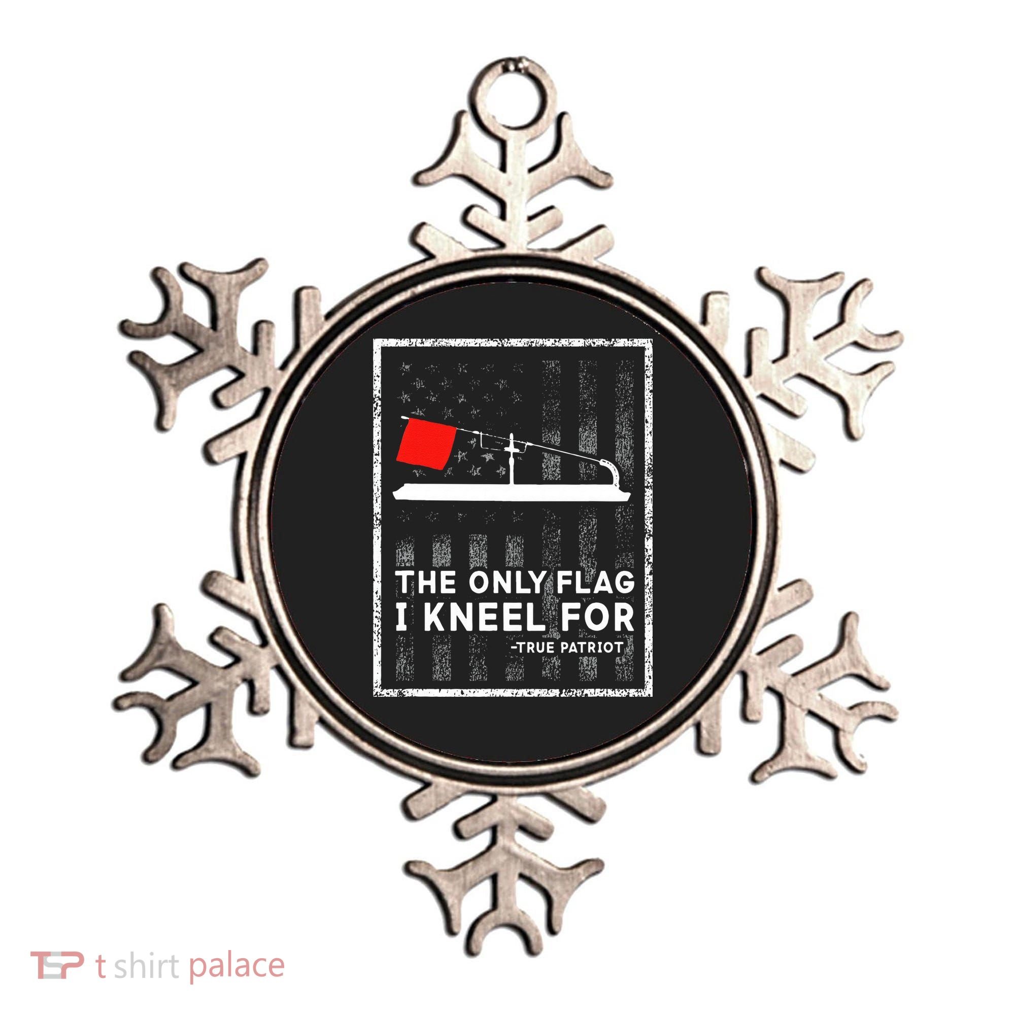 Ice Fishing Tip Up The Only Flag I Kneel For Ornament