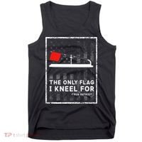 Ice Fishing Tip Up The Only Flag I Kneel For Tank Top thumb 0