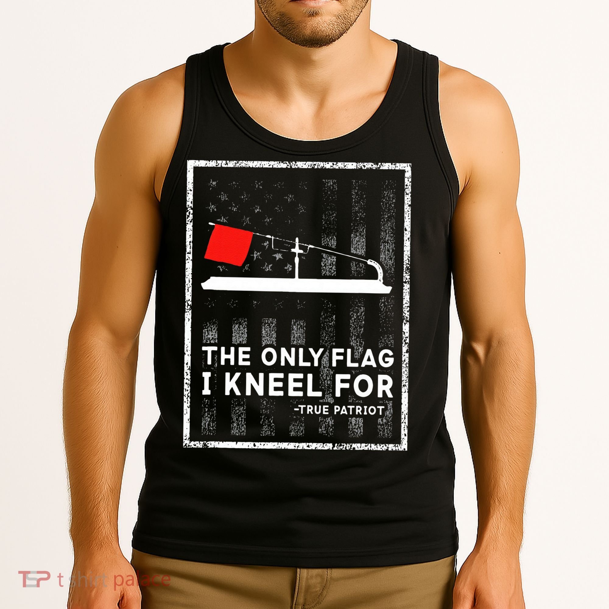 Ice Fishing Tip Up The Only Flag I Kneel For Tank Top