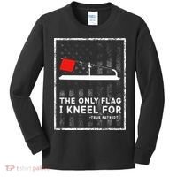 Ice Fishing Tip Up The Only Flag I Kneel For Kids Long Sleeve Shirt thumb 0