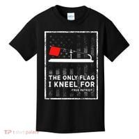 Ice Fishing Tip Up The Only Flag I Kneel For Kids T-Shirt thumb 0