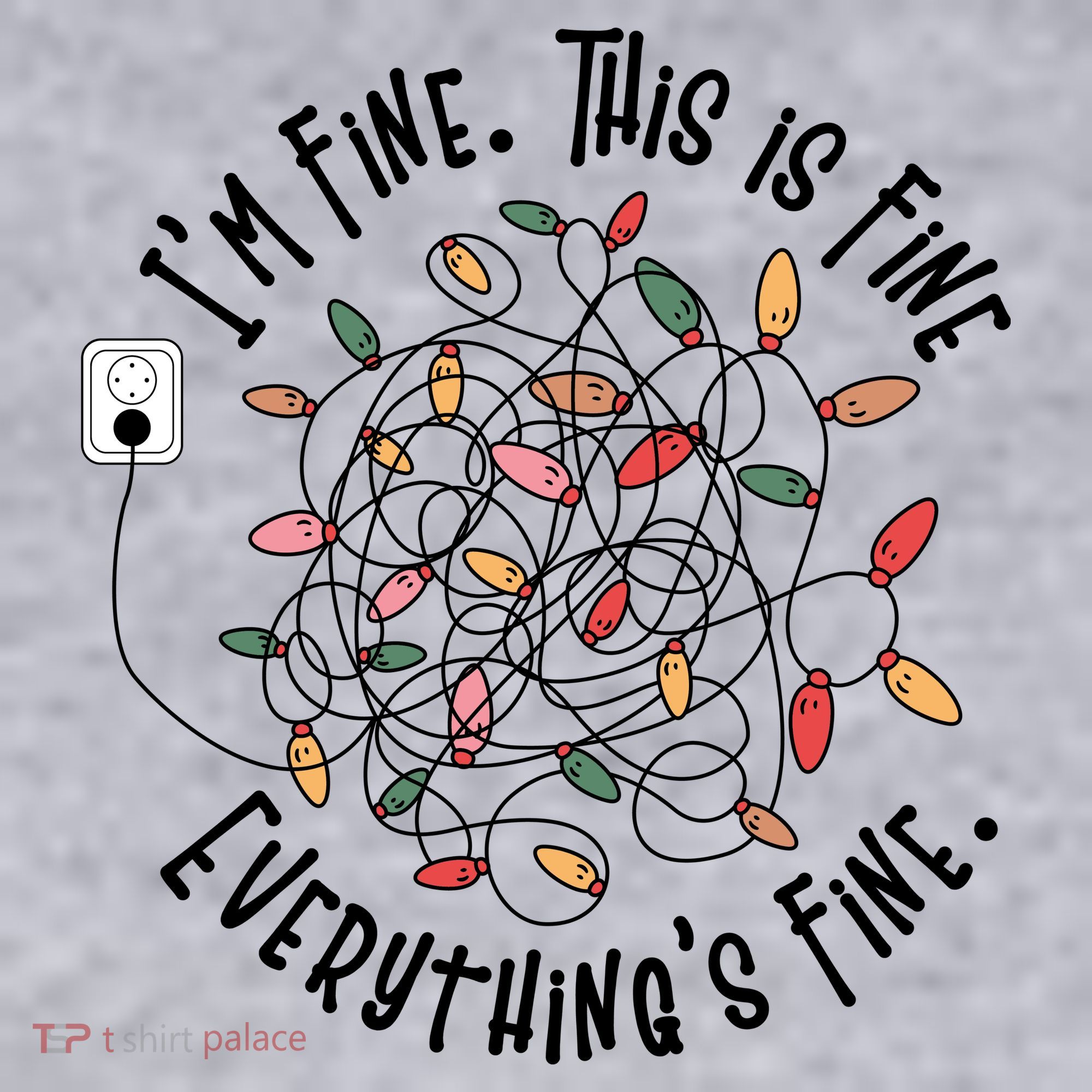 Im Fine This Is Fine Everything Is Fine Funny Christmas Women's Sweatshirt