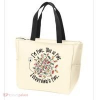 Im Fine This Is Fine Everything Is Fine Funny Christmas Tote Bag thumb 3