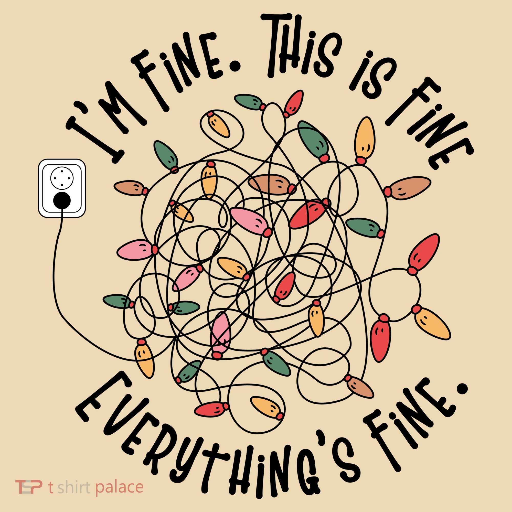 Im Fine This Is Fine Everything Is Fine Funny Christmas Tote Bag