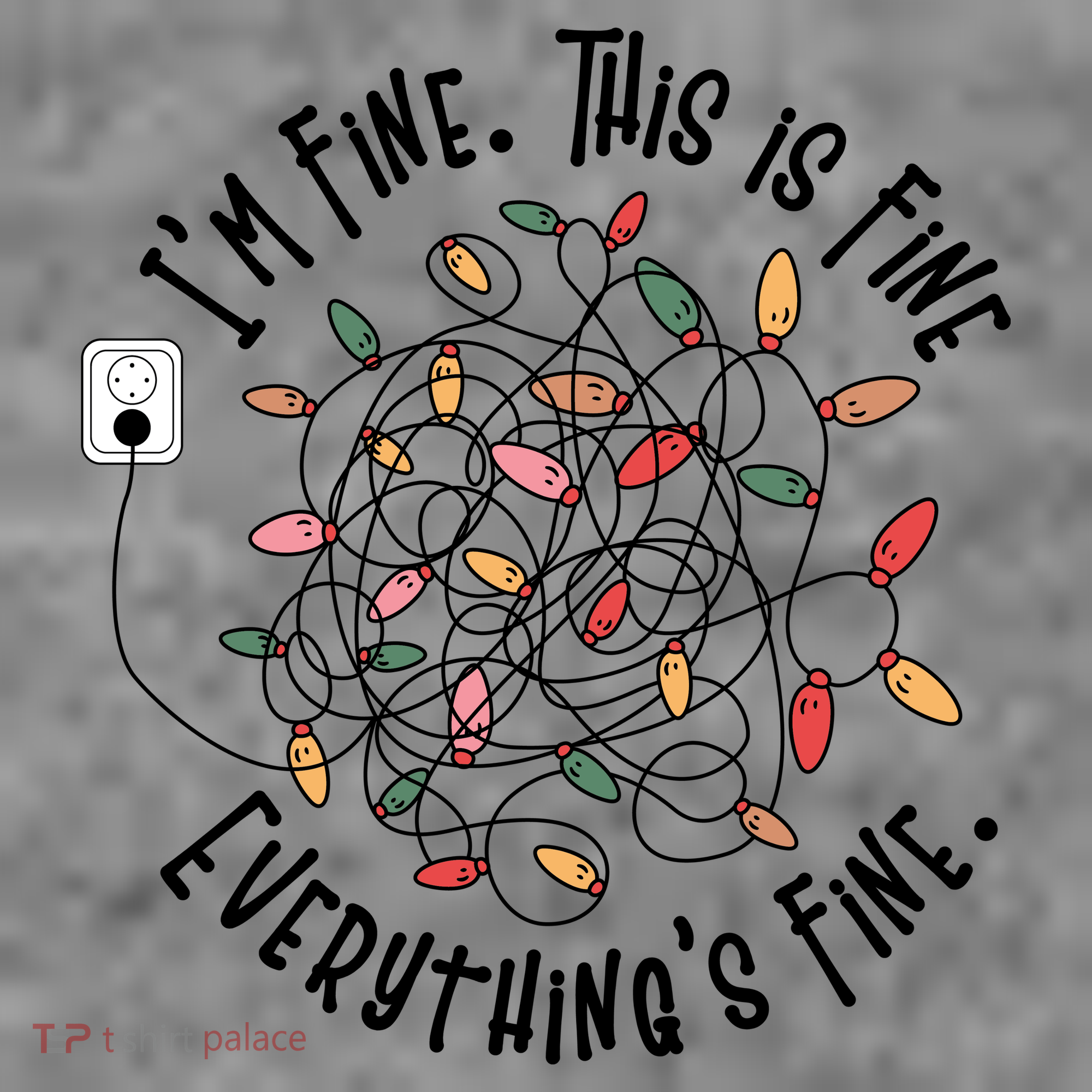 Im Fine This Is Fine Everything Is Fine Funny Christmas Toddler Hoodie