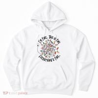 Im Fine This Is Fine Everything Is Fine Funny Christmas Hoodie thumb 0