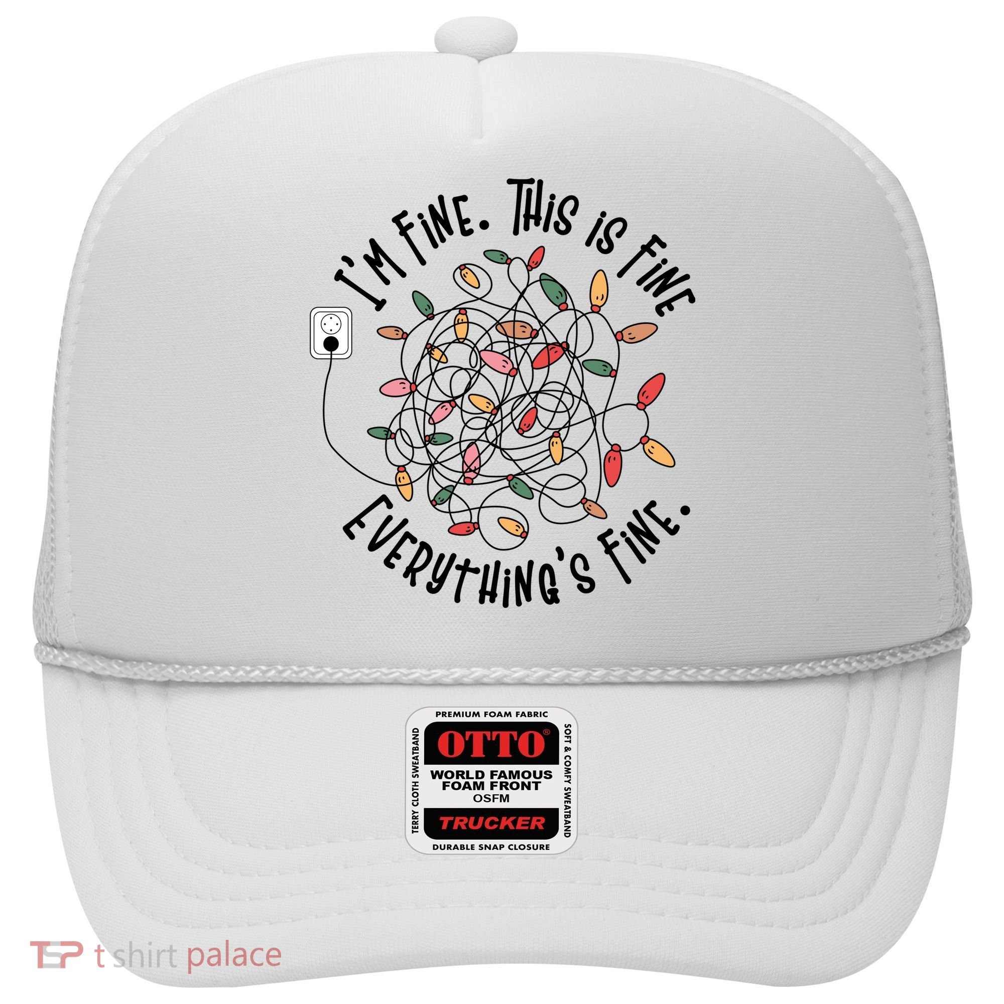 Im Fine This Is Fine Everything Is Fine Funny Christmas Hat